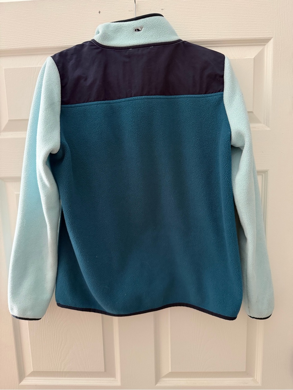 Vineyard Vines Harbor Fleece Pullover Blue Color Block View 3